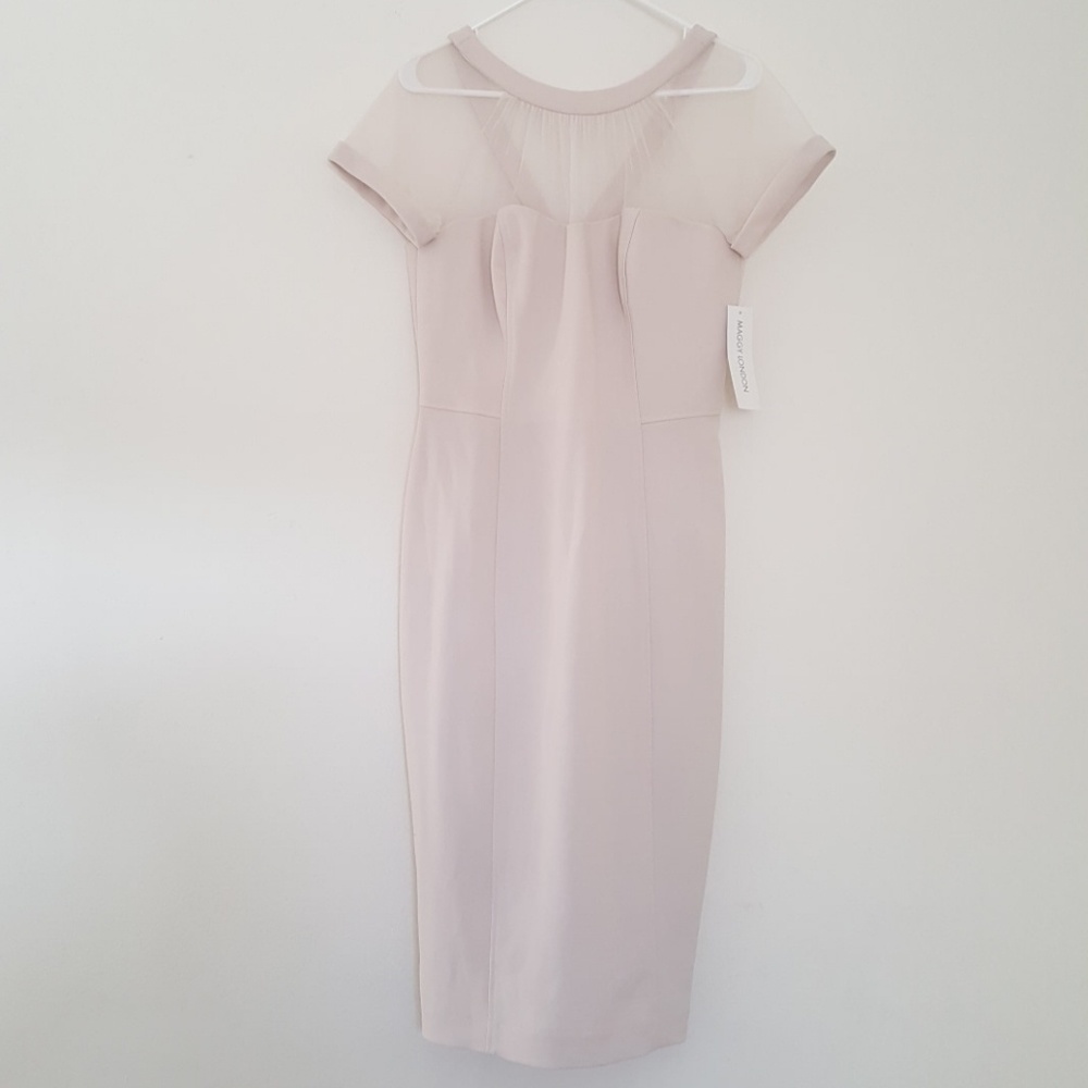 Maggy London Dress - Illusion Top Crepe Dress